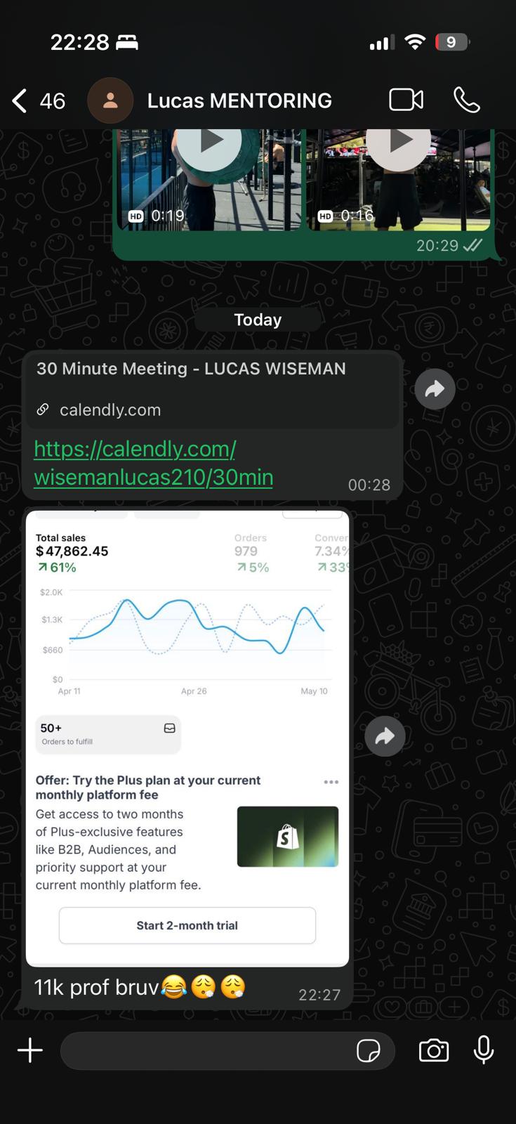 Student result showing $47,862.45 total sales shared with a coach